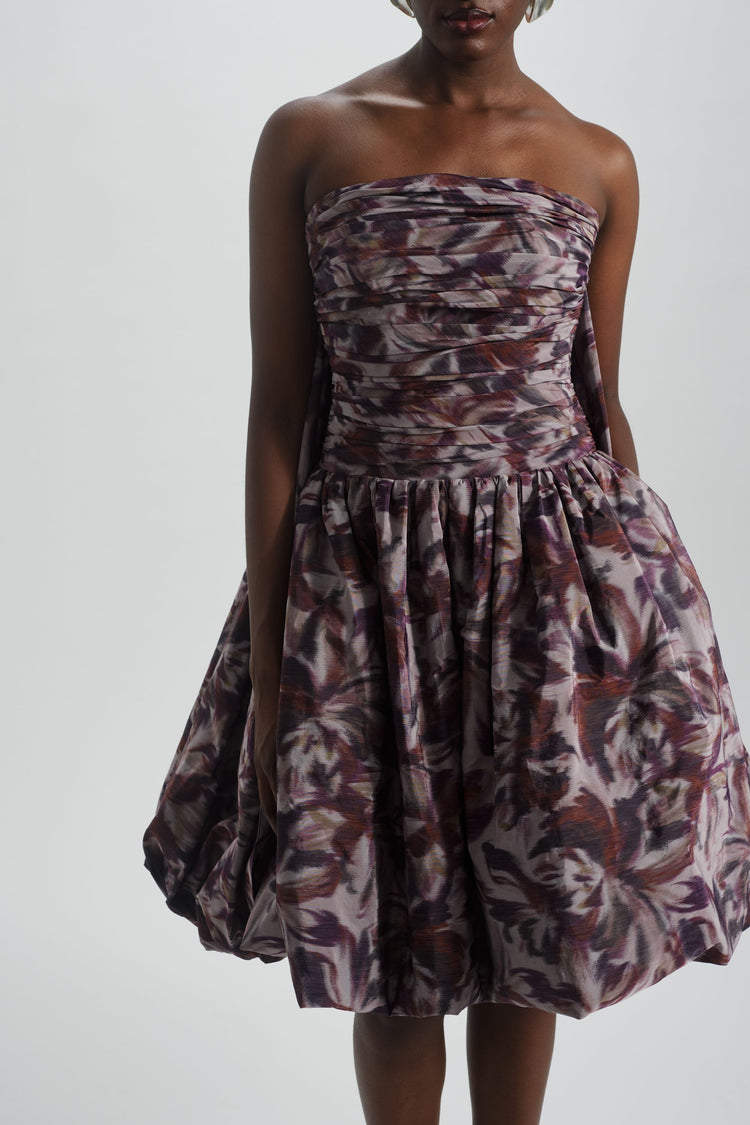 Drop-Waist Bubble Hem Dress, dress from Collection Evening by Amsale, Fabric: taffeta
