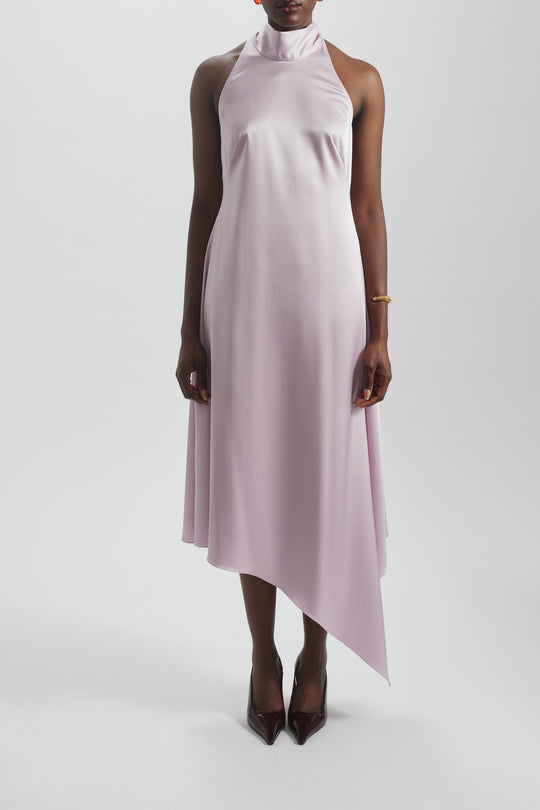 Asymmetric Halter Dress