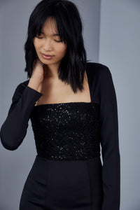 P383 - Stretch crepe gown
