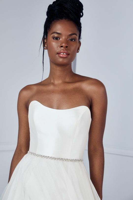 Remington, $7,200, dress from Collection Amsale, Fabric: silk-wool