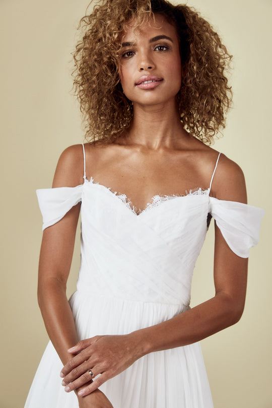 Julia, $2,195, dress from Collection Amsale, Fabric: silk-chiffon