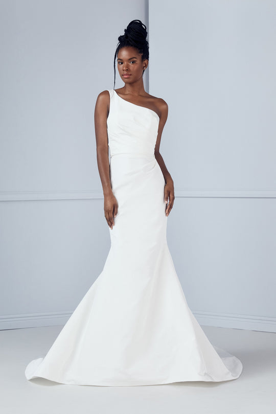 Fatima, $4,500, dress from Collection Amsale, Fabric: faille