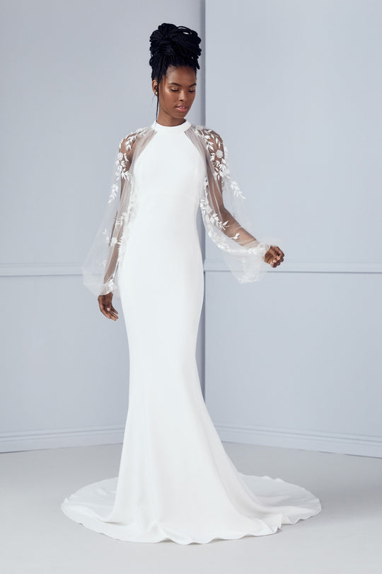 Kier, $4,850, dress from Collection Amsale, Fabric: crepe