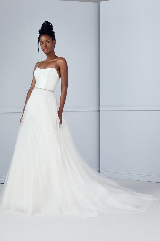 Remington, $7,200, dress from Collection Amsale, Fabric: silk-wool