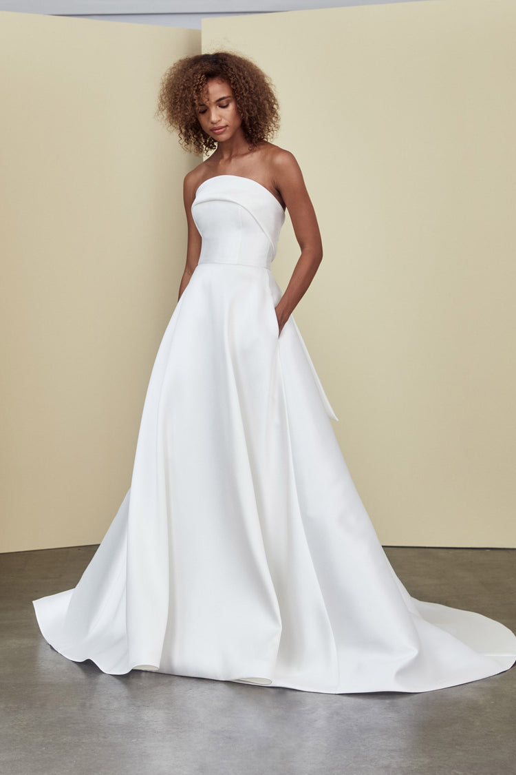 Rainey, dress from Collection Amsale, Fabric: mikado