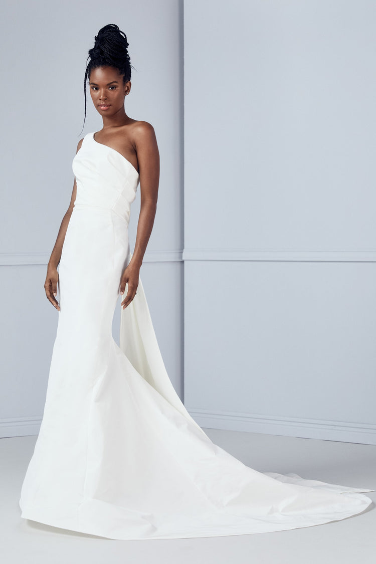 Fatima, dress from Collection Amsale, Fabric: faille