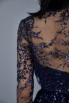 P374 - Long sleeve bolero, dress from Collection Amsale, Fabric: faille