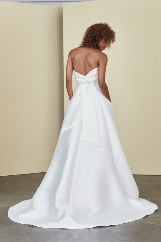 Rainey, $2,495, dress from Collection Amsale, Fabric: mikado