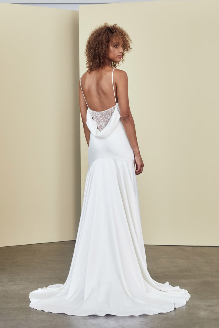 Gavin, dress from Collection Amsale, Fabric: fluid-satin