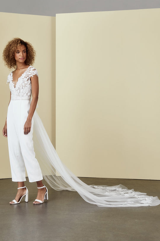Eddie, $1,495, dress from Collection Amsale, Fabric: crepe