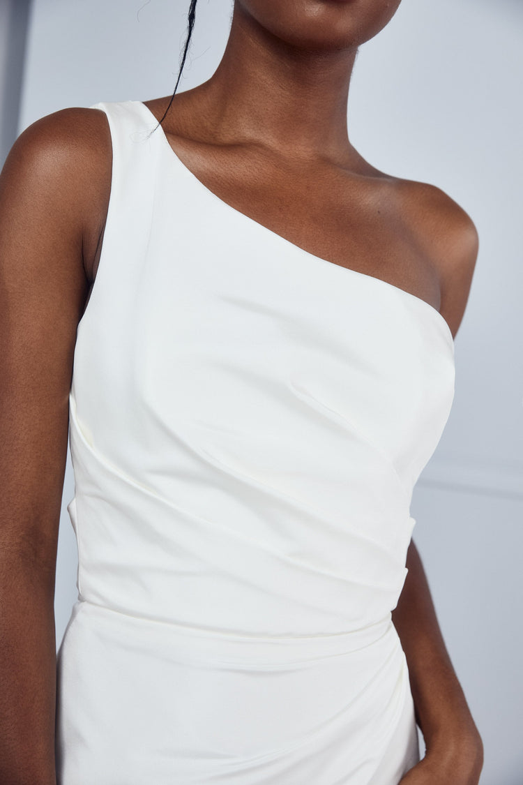 Fatima, dress from Collection Amsale, Fabric: faille