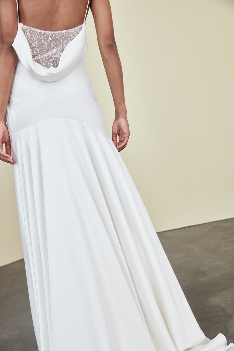 Gavin, dress from Collection Amsale, Fabric: fluid-satin