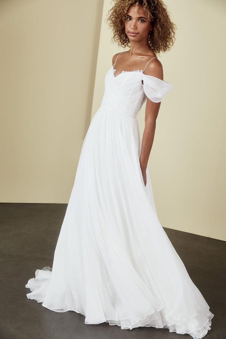 Julia, dress from Collection Amsale, Fabric: silk-chiffon