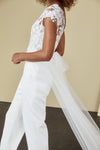 Eddie, dress from Collection Amsale, Fabric: crepe