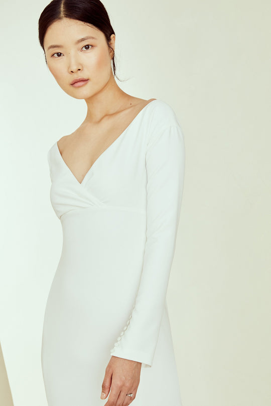 Vika, $3,795, dress from Collection Amsale, Fabric: crepe