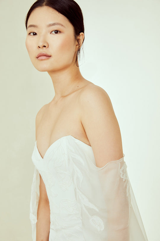 Angeline, $6,895, dress from Collection Amsale, Fabric: faille