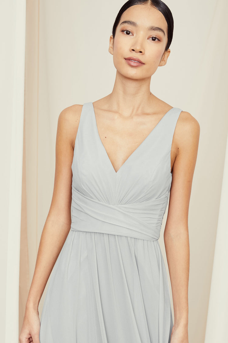 Justine, dress from Collection Amsale, Fabric: flat-chiffon