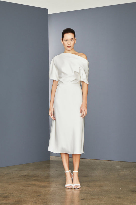 LW154 - Draped Bodice Dress, $385, dress from Collection Amsale