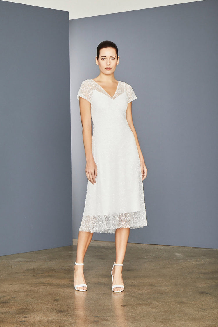 LW160 - Beaded Lace Midi Dress, dress from Collection Amsale