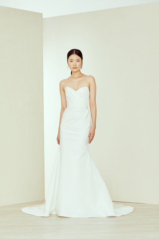 Jamison, $4,895, dress from Collection Amsale, Fabric: faille