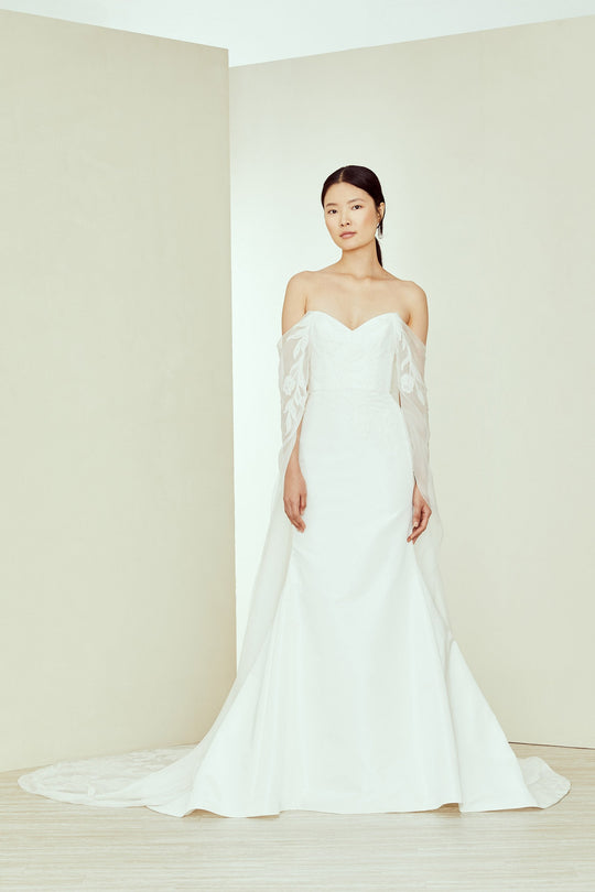 Angeline, $6,895, dress from Collection Amsale, Fabric: faille