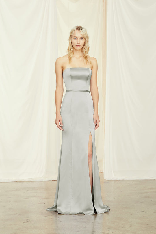 Marisa, $290, dress from Collection Amsale, Fabric: fluid-satin