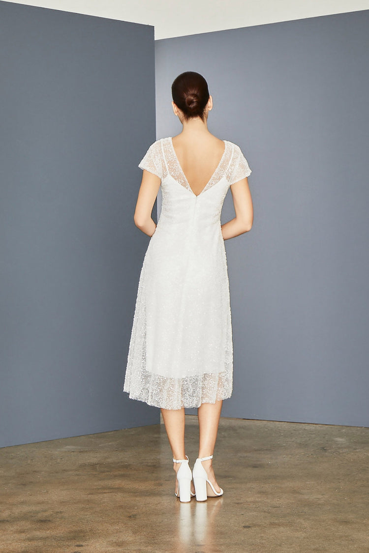 LW160 - Beaded Lace Midi Dress, dress from Collection Amsale