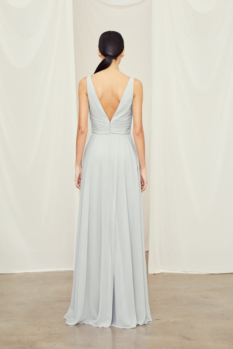 Justine, dress from Collection Amsale, Fabric: flat-chiffon