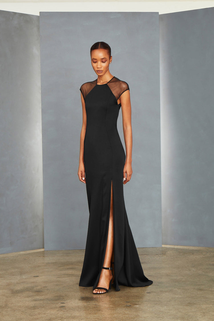 P356P - Open Back Gown, dress from Collection Amsale, Fabric: crepe