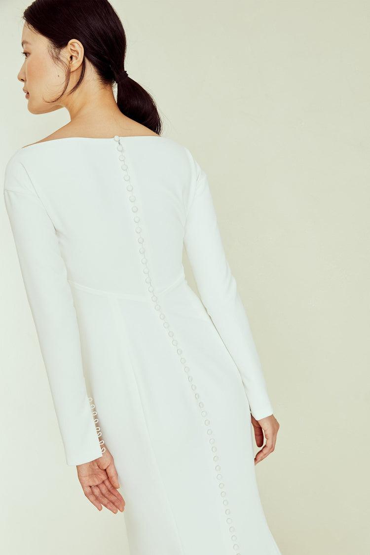 Vika, dress from Collection Amsale, Fabric: crepe