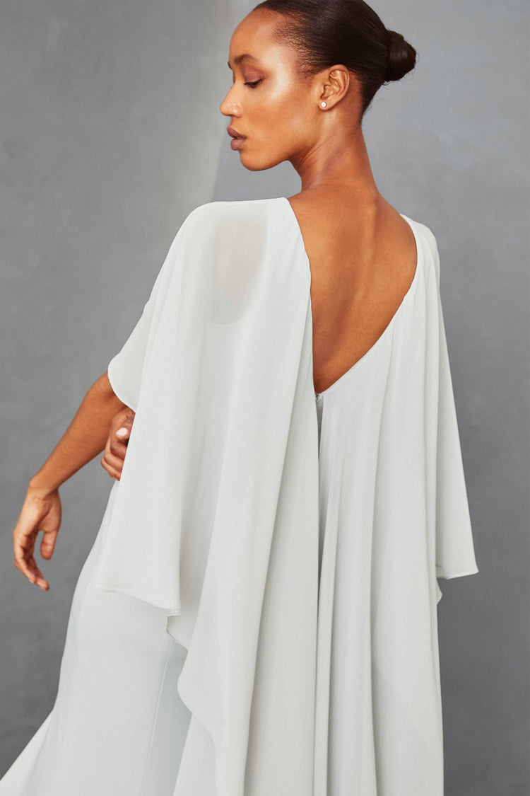 P358 - Cape Gown, dress from Collection Amsale, Fabric: crepe