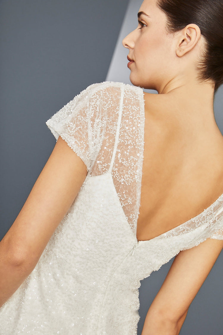 LW160 - Beaded Lace Midi Dress, dress from Collection Amsale