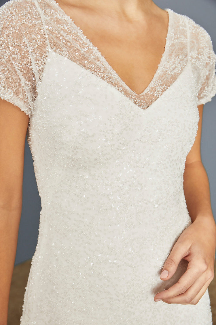 LW160 - Beaded Lace Midi Dress, dress from Collection Amsale