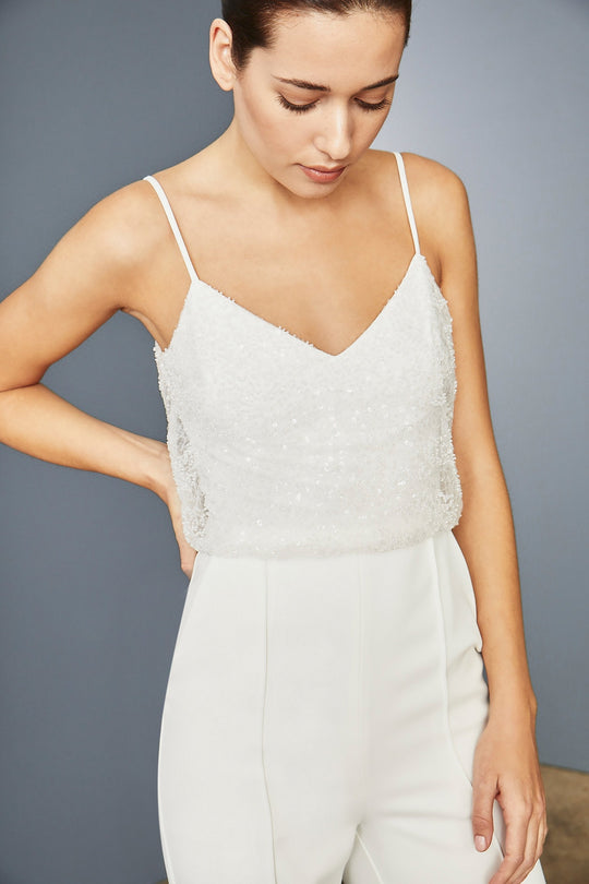 LW161 - Cami Neckline Jumpsuit, $550, dress from Collection Amsale