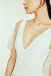 Jay, dress from Collection Amsale, Fabric: crepe