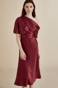 P391S - Draped Bodice Dress