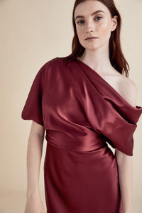 P391S - Draped Bodice Dress