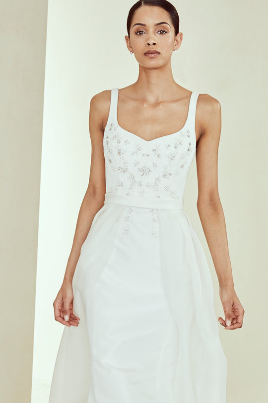 M720 (Overskirt), $1,650, dress from Collection Amsale