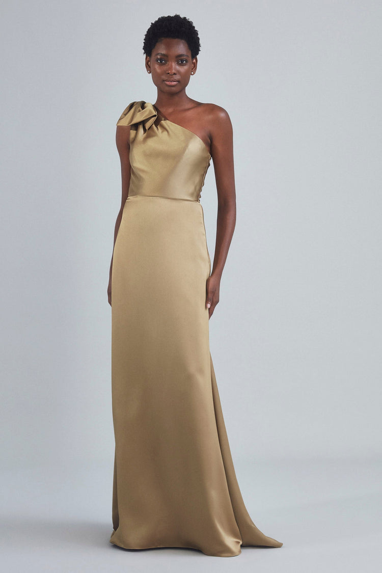 P395S - One-Shoulder Bow Gown, dress from Collection Amsale
