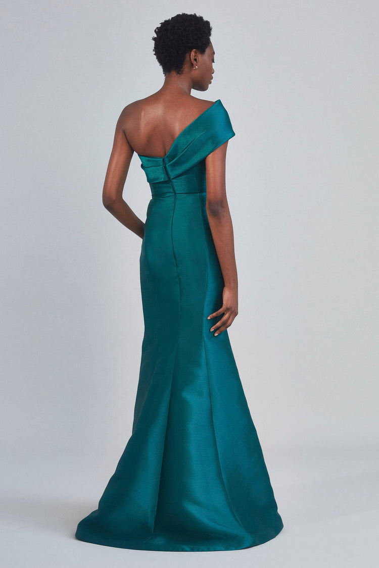 P402M - One Shoulder Fold Over Gown, dress from Collection Amsale