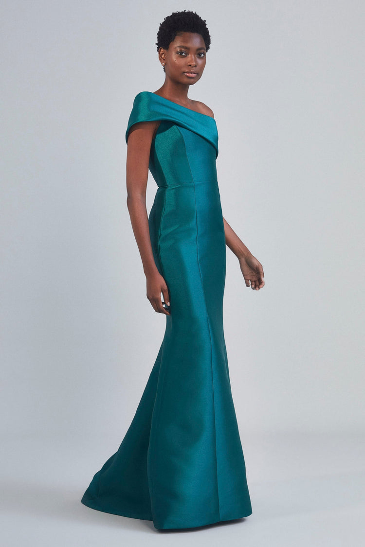 P402M - One Shoulder Fold Over Gown, dress from Collection Amsale