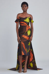 P408J - Tulip Jacquard Gown