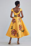 P414M - Floral Mikado Tea-length Dress, dress from Collection Amsale