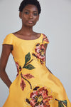 P414M - Floral Mikado Tea-length Dress, dress from Collection Amsale