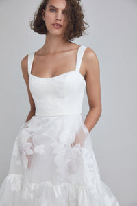 LW196 - Rose Fil-Coupe A-line Dress
