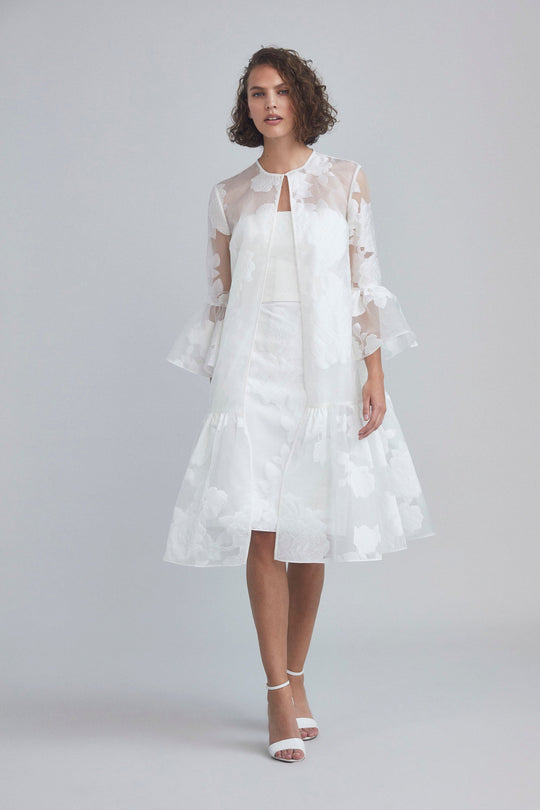 LW197 - Rose Fil-Coupe Coat, $750, dress from Collection Amsale