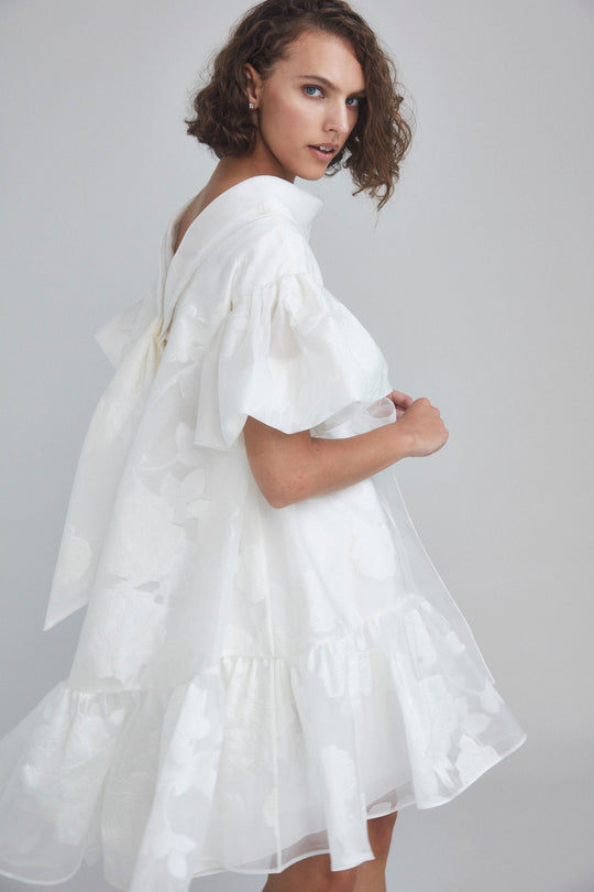 LW198 - Rose Fil-Coupe Trapeze Dress, $795, dress from Collection Amsale