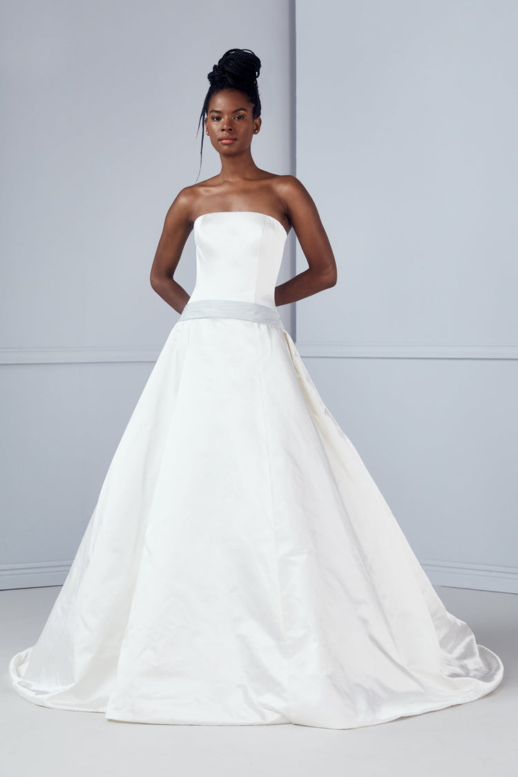 Blue Sash - Amsale Archive, dress from Collection Amsale