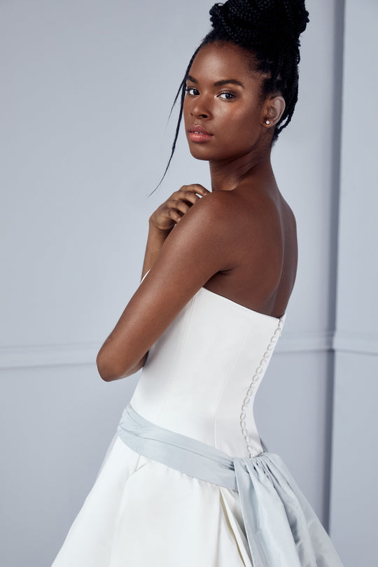 Blue Sash - Amsale Archive, $5,170, dress from Collection Amsale