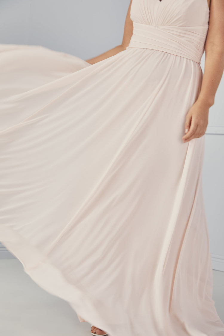 Justine, dress from Collection Amsale, Fabric: flat-chiffon